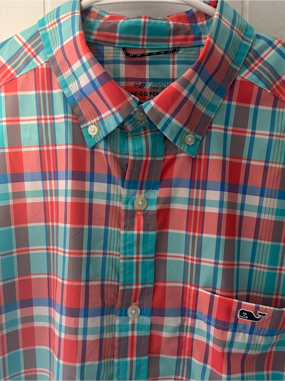 Vineyard Vines Plaid On-The-Go Performance Shirt K13